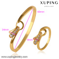 64095-xuping Mode 24k Gold Armreifen Armbänder Dubai Schmuck-Sets